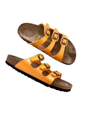 Birkenstock Women's Sz 38 Leather Florida Triple Strap Sandals